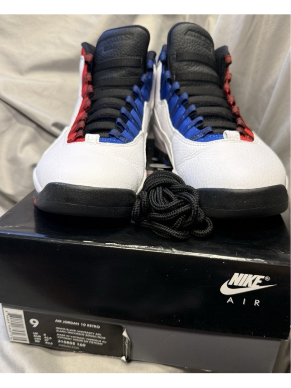 Nike Air Jordan 10 Westbrook Class of 2006 Red Blue 310805 160 Size 9 W/OG BOX